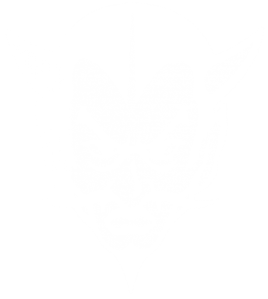 Devil logo in white