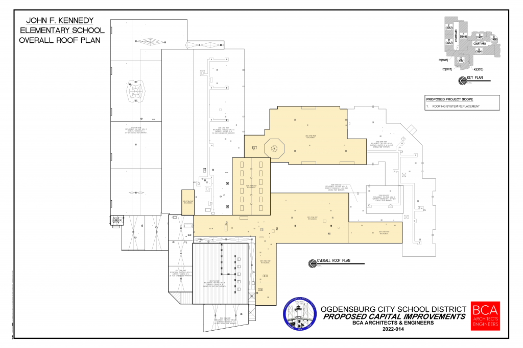 proposed capital project updates to JFK roof plan