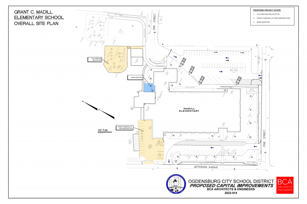 proposed capital project updates to Madill playground and parking lot