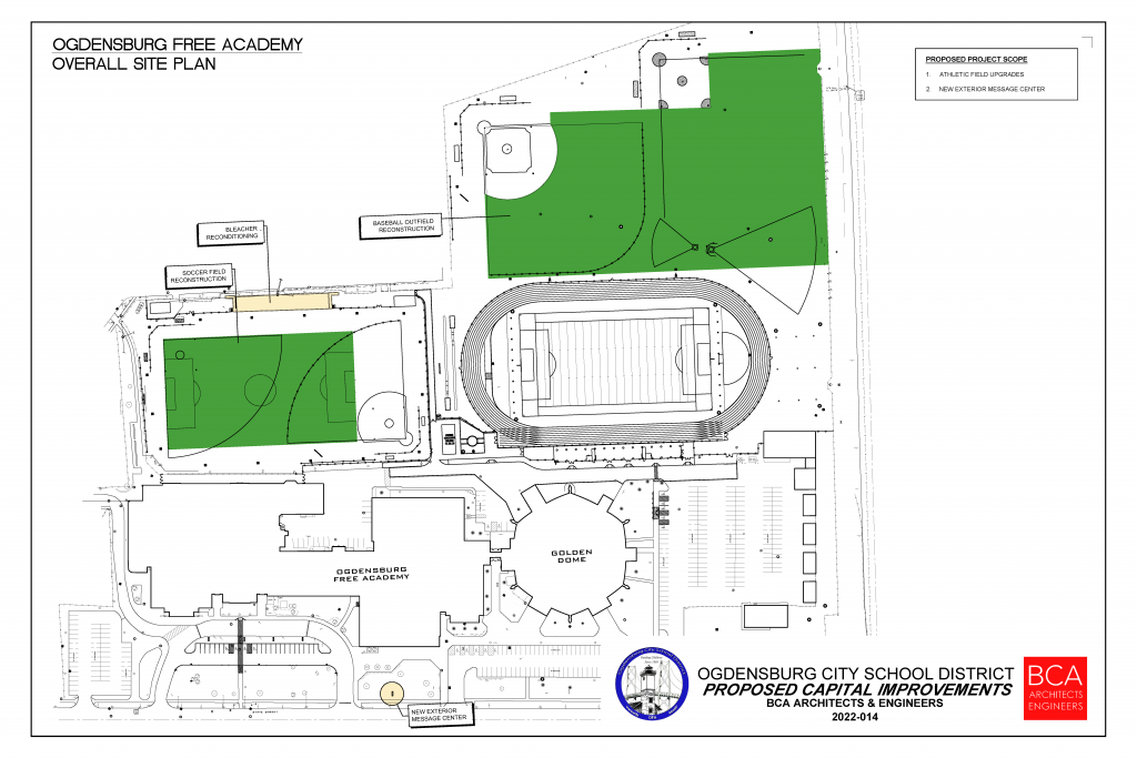 proposed capital project updates to fields