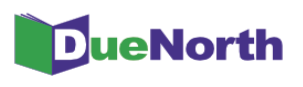 logo with a book and text that reads: DueNorth