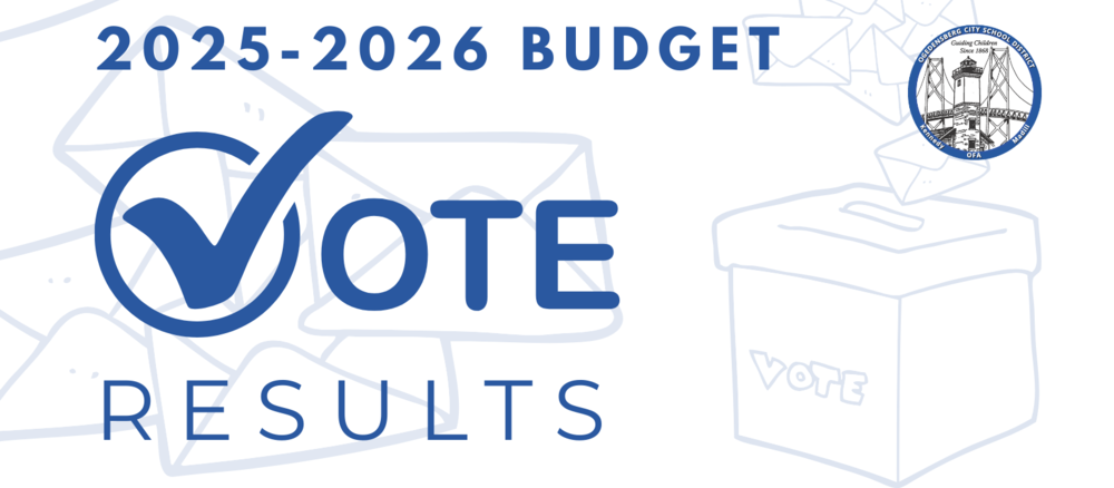 Graphic that says 2025-2026 Budget Vote Results