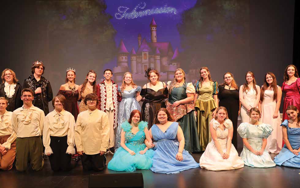 students on stage for theatre performance