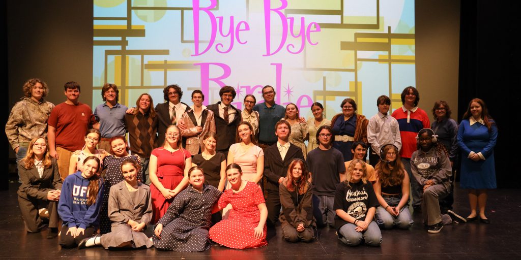 High school theater students