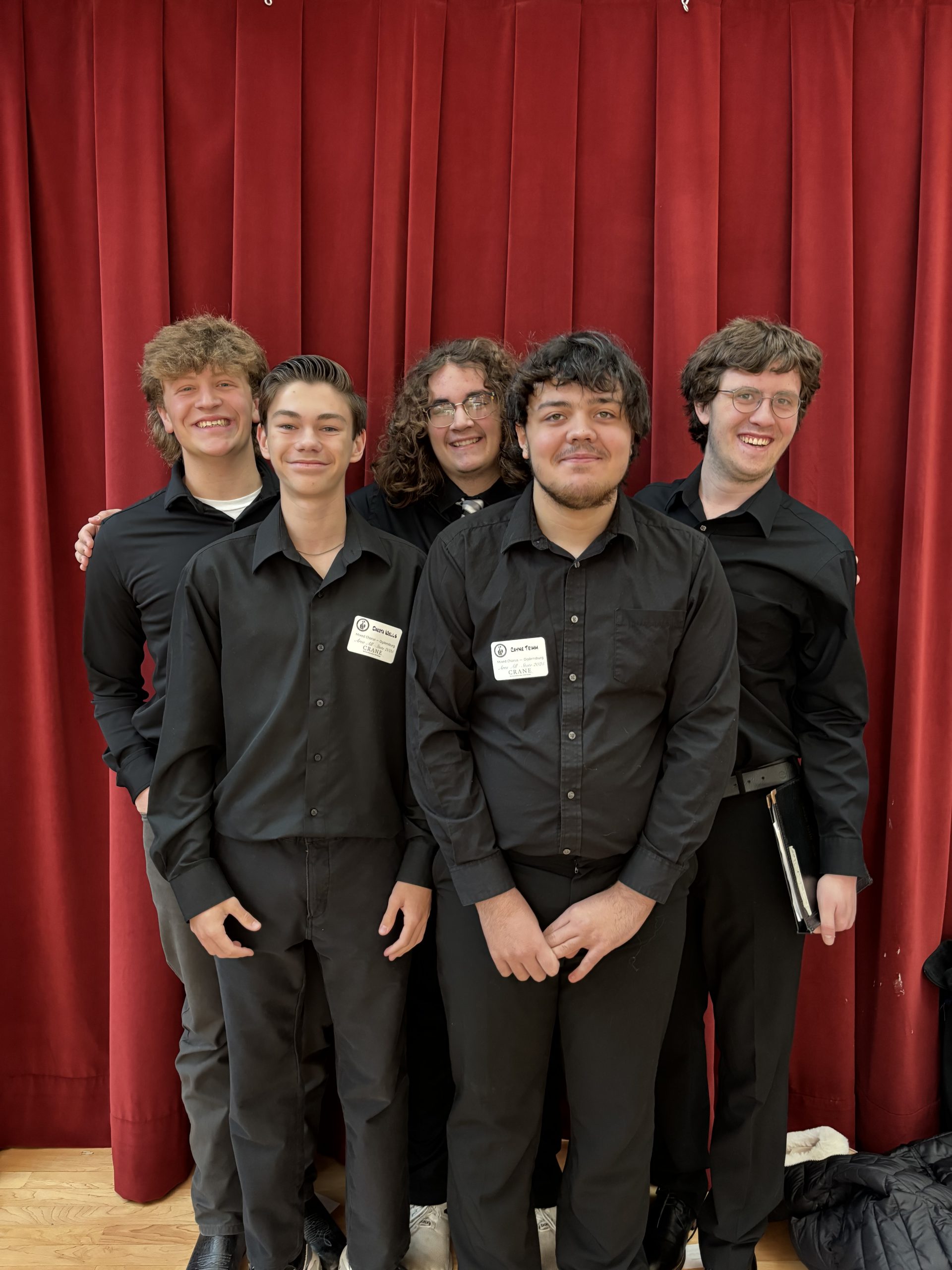 Group of high school choral students