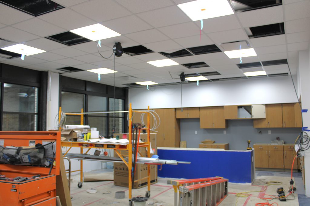 Renovations inside a building