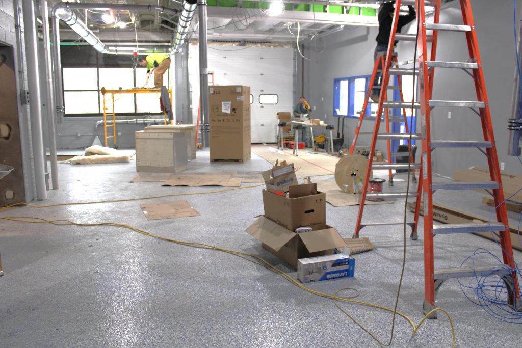 Renovations inside a building