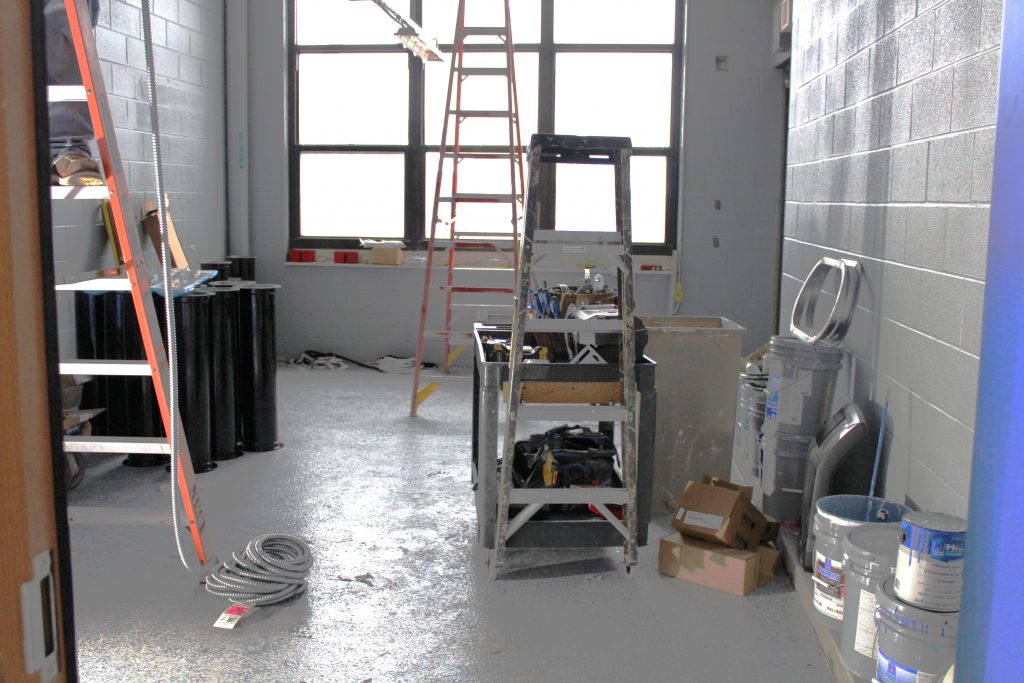 Renovations inside a building