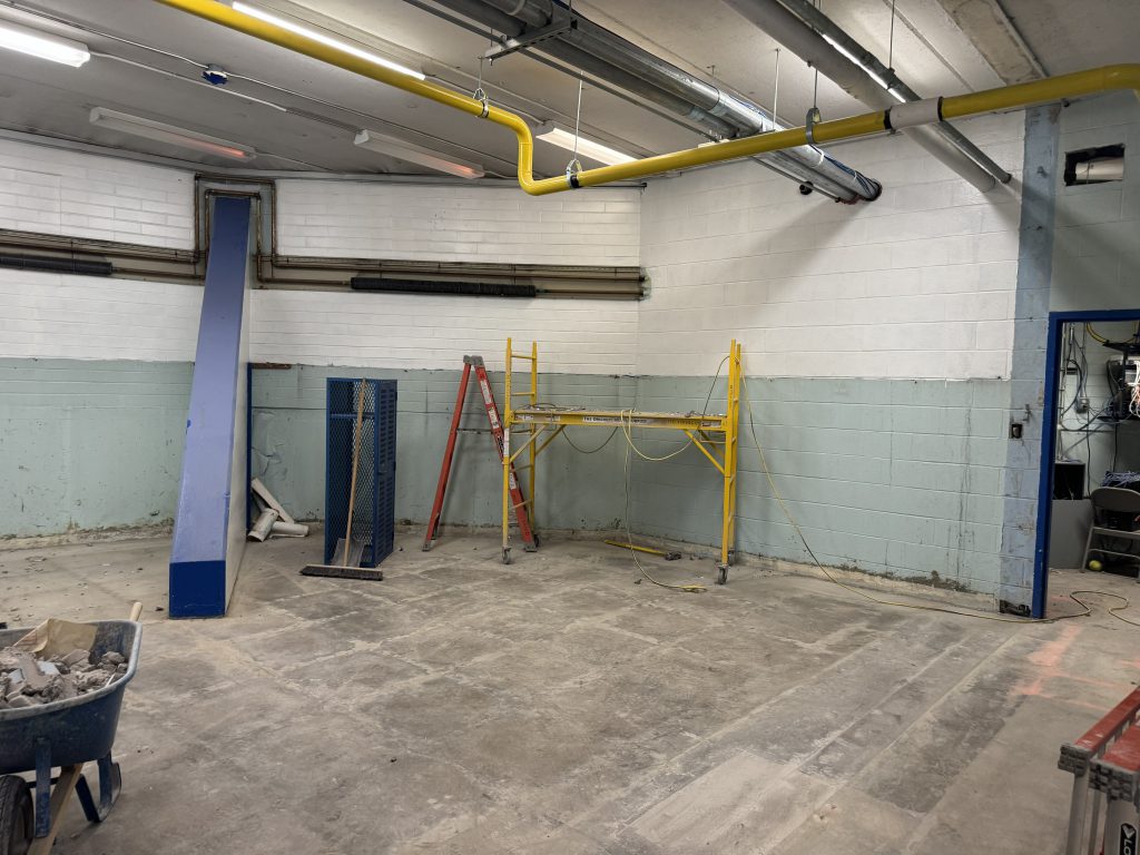 Renovations inside a building