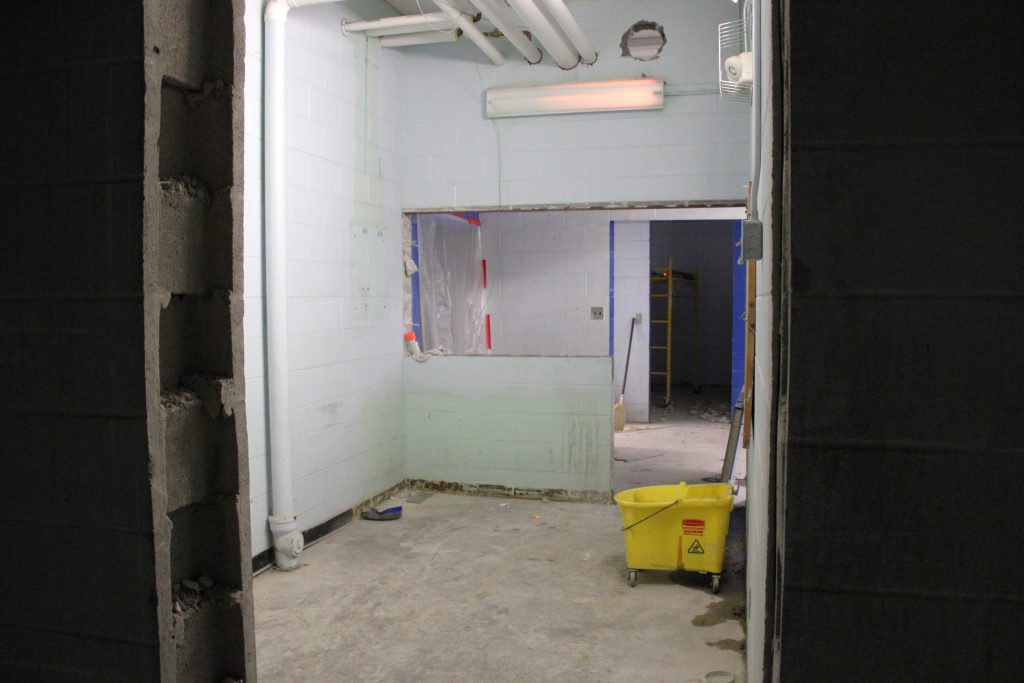 Renovations inside a building