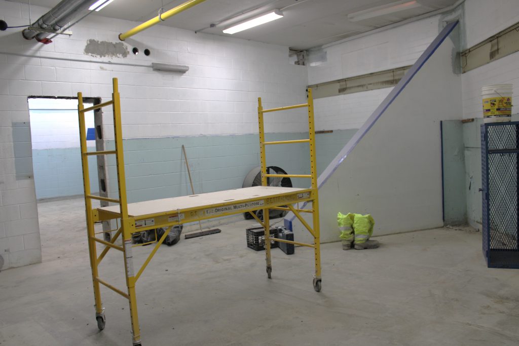 Renovations inside a building