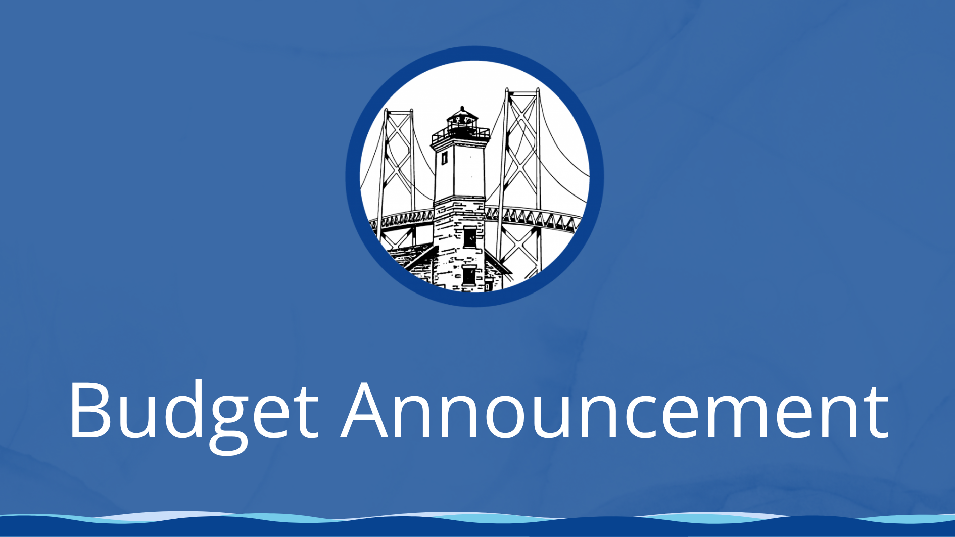 District logo with Budget Annoucement