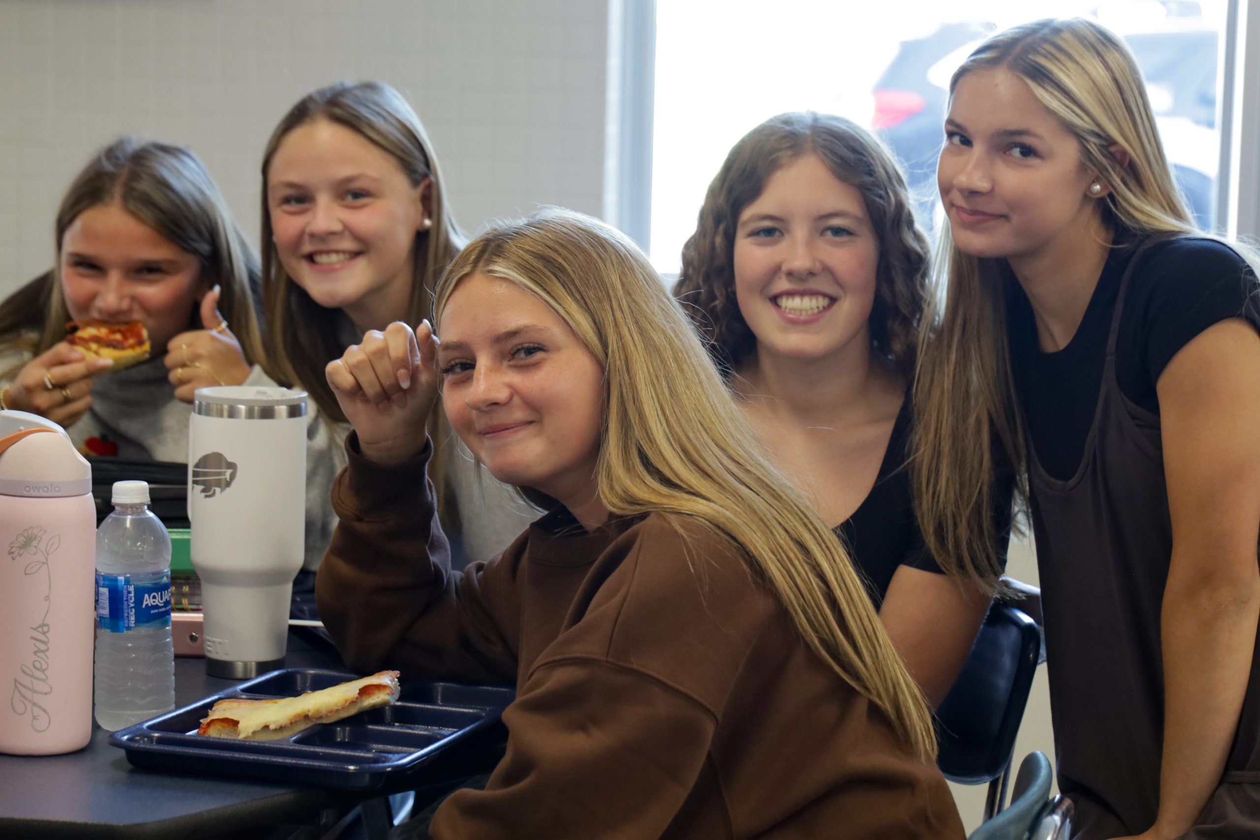 group of students at lunch